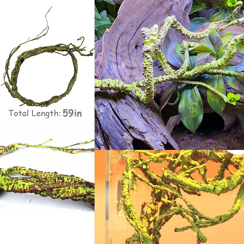 Hamiledyi Lizard Climbing Jungle Vines 9.8FT Bearded Dragon Tank Accessories Bendable Vine Artificial Branch Reptile Tank Habitat Decor for Gecko, Snakes,Chameleon,Bearded Dragon - Image 3